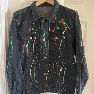 SHEIN BLACK JEAN JACKET Mens Lrg NWOT